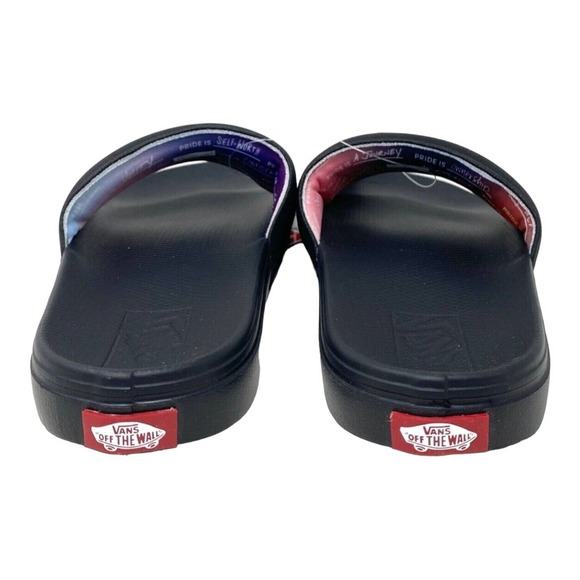 VANS La Costa Mens Size 11 Slide Pride Logo Black Synthetic Nubuck Sandals New - Picture 8 of 9